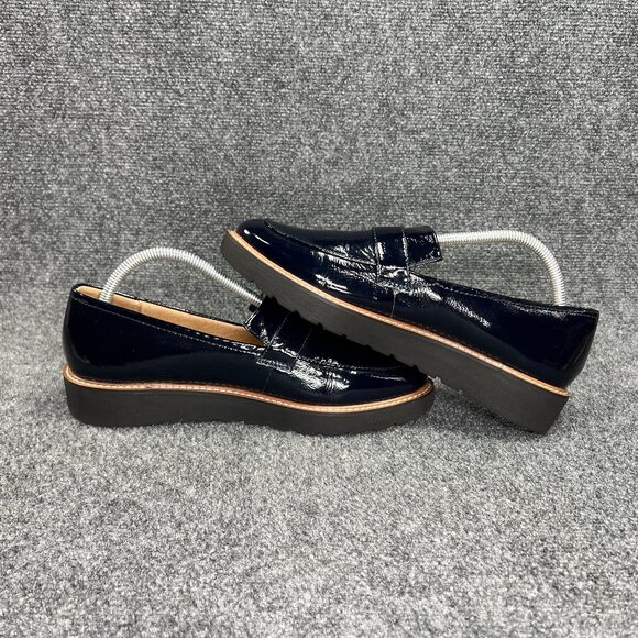 Naturalizer Adaline Loafers Womens Size 10 Dark Blue Patent Leather Slip On Shoe - Picture 7 of 12